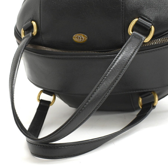 Gucci Tifosa Handbag Black Leather Basketball Shape - Picture 7 of 9